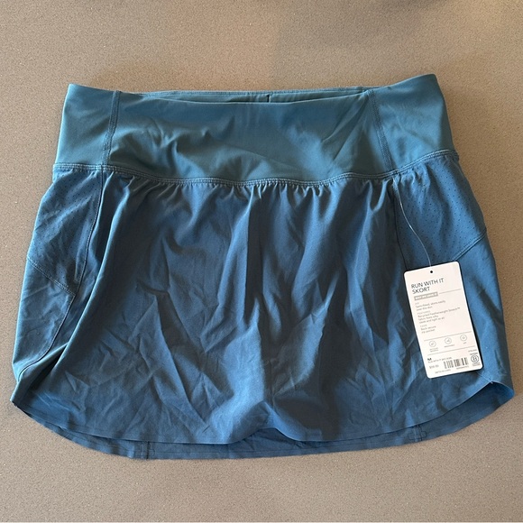 NWT Athleta Run With it Skort - Teal - Picture 2 of 7